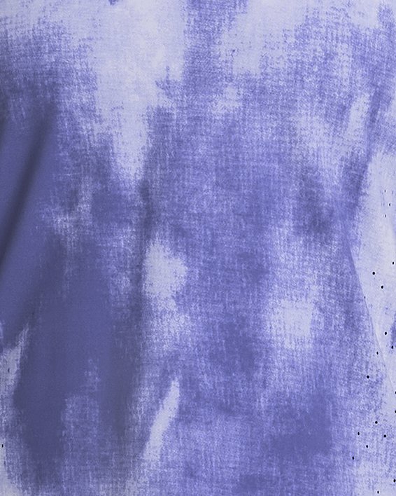 Haut à manches courtes imprimé UA Launch Elite pour femme, Purple, pdpMainDesktop image number 0