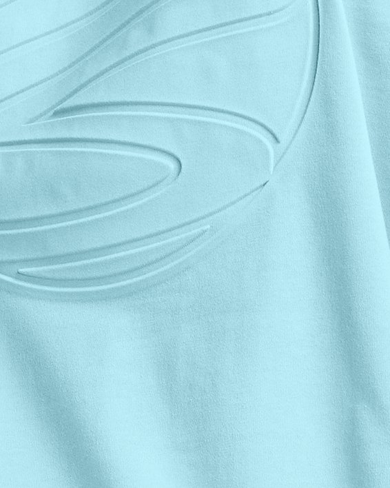 T-shirt voor heren Curry Emboss Heavyweight, Blue, pdpMainDesktop image number 1