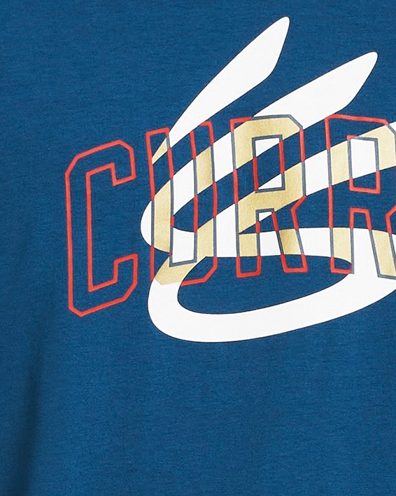 男士Curry Champ Mindset T恤 in Blue image number 0
