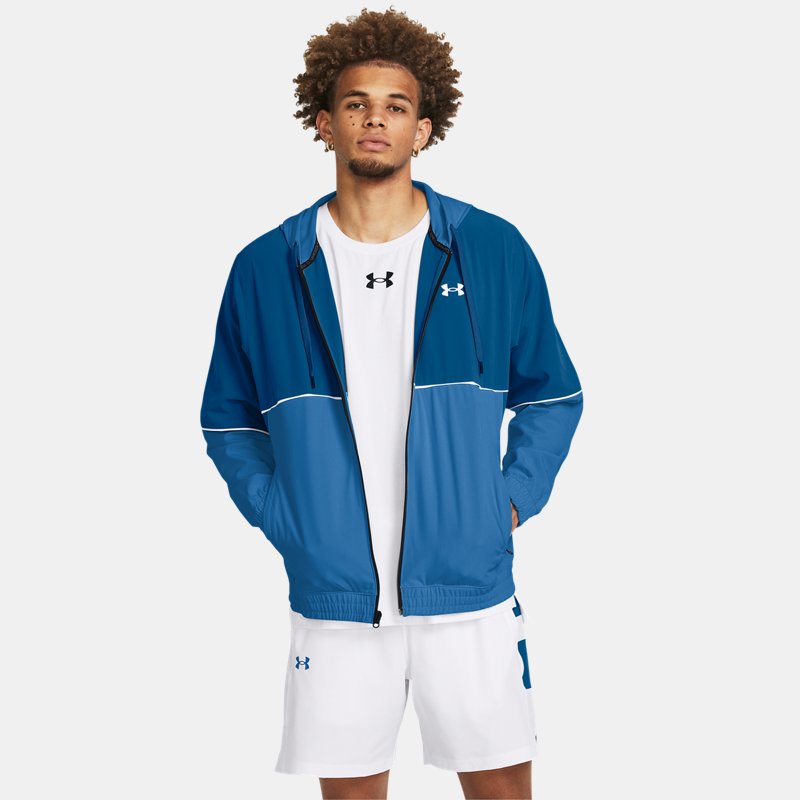 Image of Under Armour Men's Under Armour Zone Woven Jacket Viral Blue / Photon Blue / White S