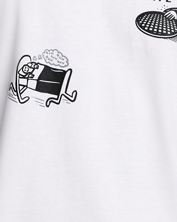 Camiseta de manga corta UA Launch para hombre, White, pdpMainDesktop image number 0