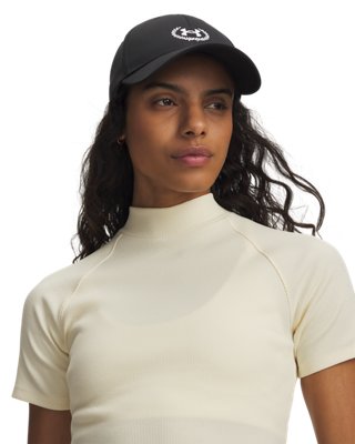 Женская кепка Under Armour UA Play Up Snapback, цвет: Чёрный / Белый — фото 2