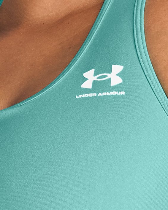 Brassière de sport HeatGear® Armour Mid Branded pour femme, Green, pdpMainDesktop image number 4
