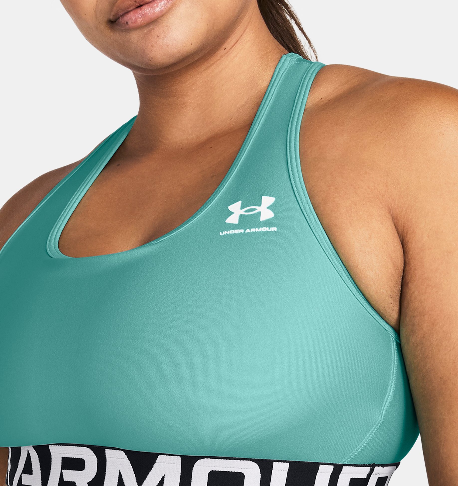 Women's UA HeatGear® Armour Mid Padless Sports Bra – Brine