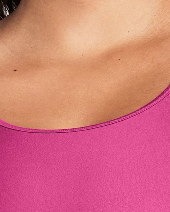 HeatGear® Armour Mid Sport-BH mit Branding für Damen, Pink, pdpMainDesktop image number 4