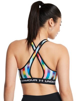 Bra deportivo UA Crossback Mid Pride para mujer, Blue, pdpMainDesktop image number 5