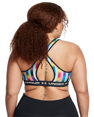 Bra deportivo UA Crossback Mid Pride para mujer, Blue, pdpMainDesktop image number 7