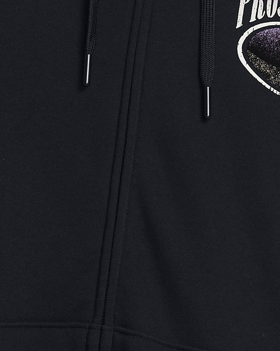 เสื้อซิปเต็มตัวผ้าเทอร์ี่รี่มีน้ำหนักทรงโอเวอร์ไซส์ Project Rock สำหรับผู้หญิง in Black image number 0