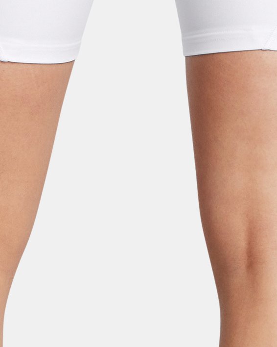 Women's HeatGear® 8" Shorts, White, pdpMainDesktop image number 1