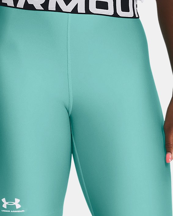 Women's HeatGear® 8" Shorts, Green, pdpMainDesktop image number 2