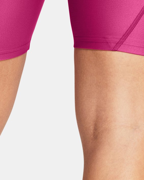 Women's HeatGear® 8" Shorts, Pink, pdpMainDesktop image number 1