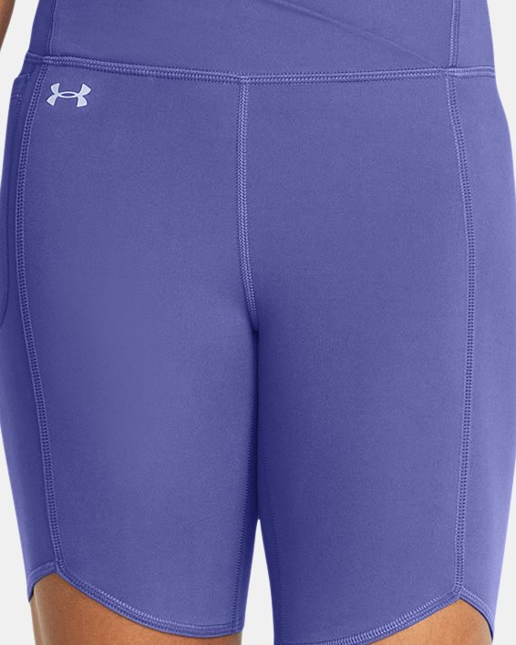 Women's UA Motion Crossover Bike Shorts in Purple image number 2