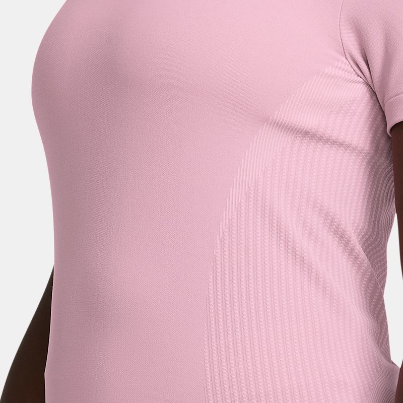 Women's Under Armour Vanish Elite Seamless Short Sleeve Pink / Iridescent XS