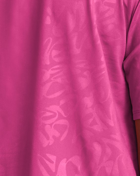 Women's UA Vanish Energy Emboss Crop Short Sleeve, Pink, pdpMainDesktop image number 1