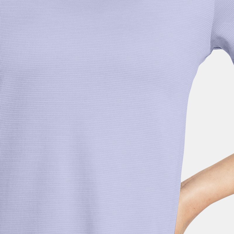 Tee-shirt à manches courtes Under Armour Tech™ Textured pour femme Celeste / Blanc L
