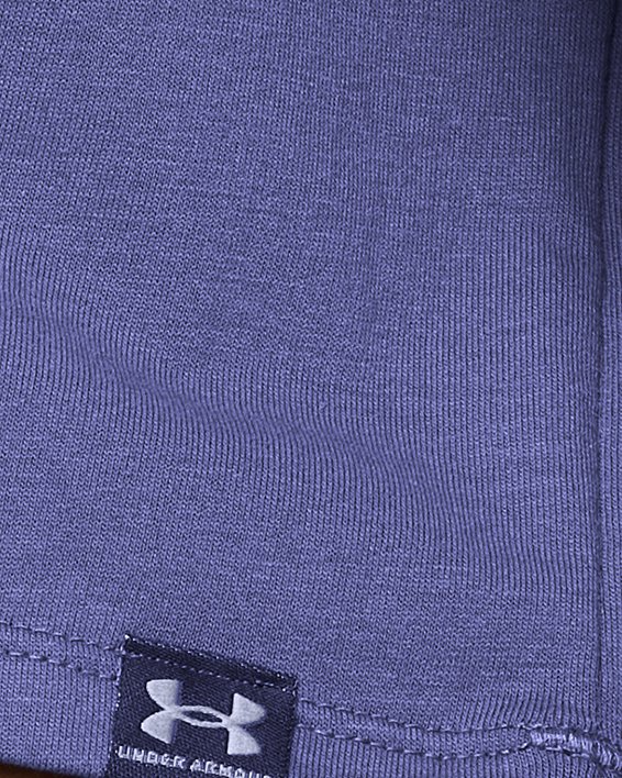 女士UA Campus Boxy Crop短袖T恤 in Purple image number 2