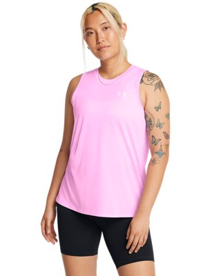 Under Armour Women's Pink Tech™ Twist Tank Stellar / White Large