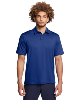 Under Armour Men's Blue Tee To Green Polo Tech / Black Large