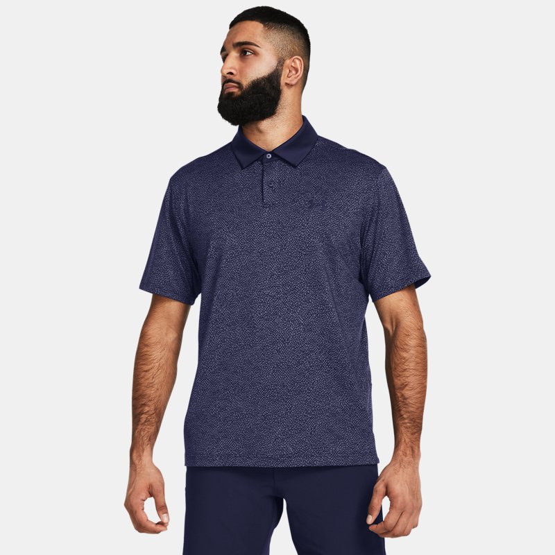 Men's Under Armour Tee To Green Printed Polo Midnight Navy / Midnight Navy L