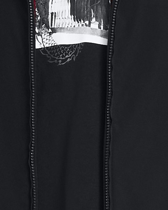 Women's Curry x Bruce Lee Lunar New Year Boucle 'Fire' Bomber Jacket in Black image number 0