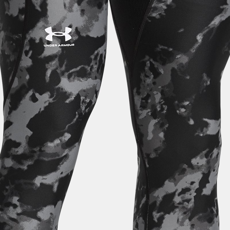 Under Armour Men's HeatGear® Iso-Chill Printed Leggings Black / White XXL