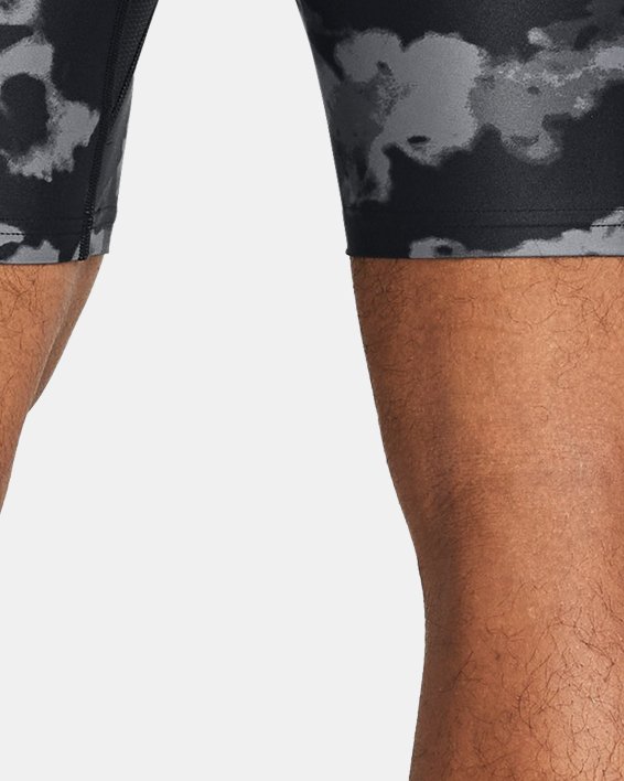 Shorts lunghi HeatGear® Iso-Chill Printed da uomo, Black, pdpMainDesktop image number 1