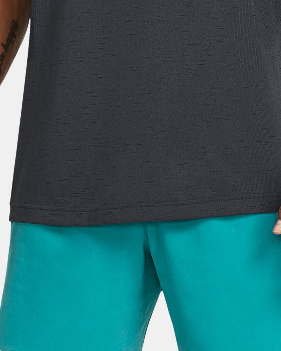 Men's HeatGear® Iso-Chill Printed Long Shorts, Black, pdpMainDesktop image number 2