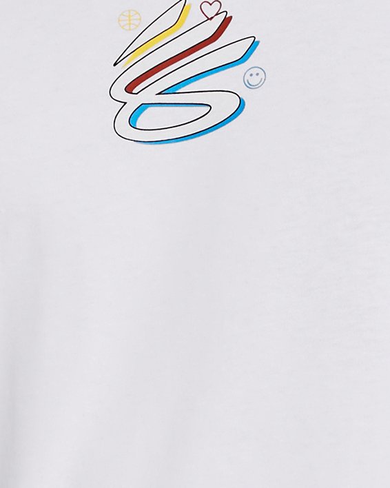 남성 커리 ICDAT 헤비웨이트 티셔츠 in White image number 0