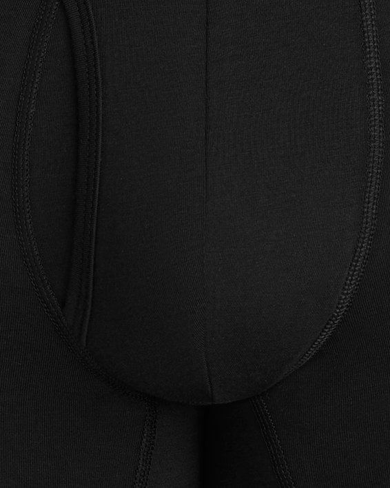 Bóxer de 8 cm UA Performance Cotton Boxerjock® para hombre - Paquete de 3, Black, pdpMainDesktop image number 0