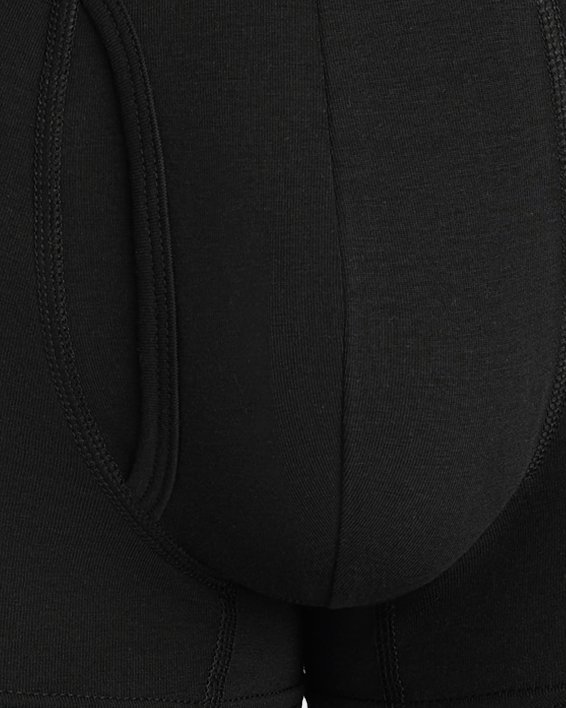 Bóxer de 8 cm UA Performance Cotton Boxerjock® para hombre - Paquete de 3, Black, pdpMainDesktop image number 0