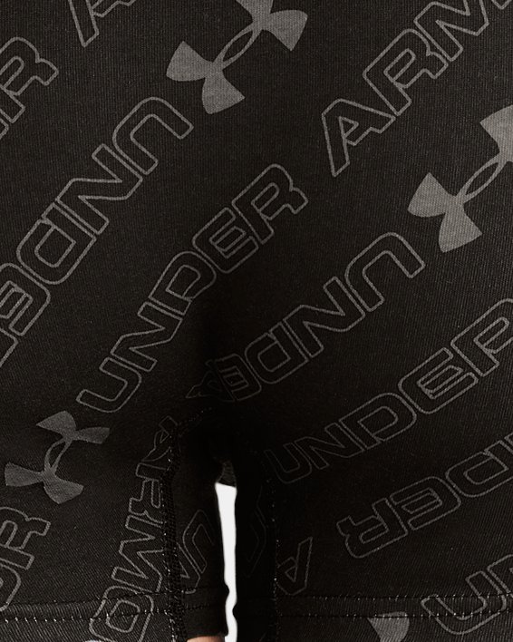 Men's UA Performance Cotton 3" 3-Pack Printed Boxerjock® in Black image number 1