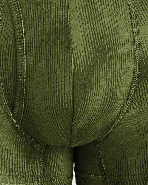 UA Performance Cotton Boxerjock® 8 cm mit Aufdruck im 3er-Pack für Herren, Green, pdpMainDesktop image number 0