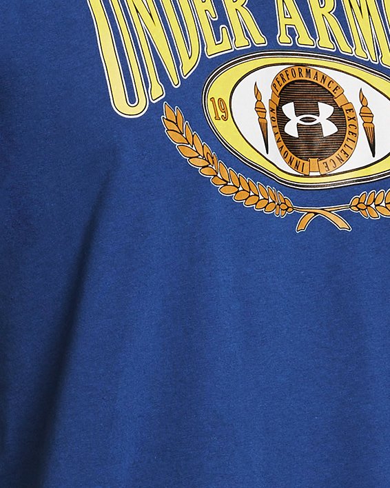 เสื้อแขนสั้น UA Collegiate Brand สำหรับผู้ชาย in Blue image number 0