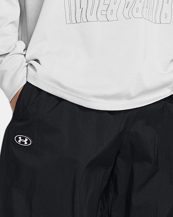 Men's UA Legacy Crinkle Pants in Black image number 2