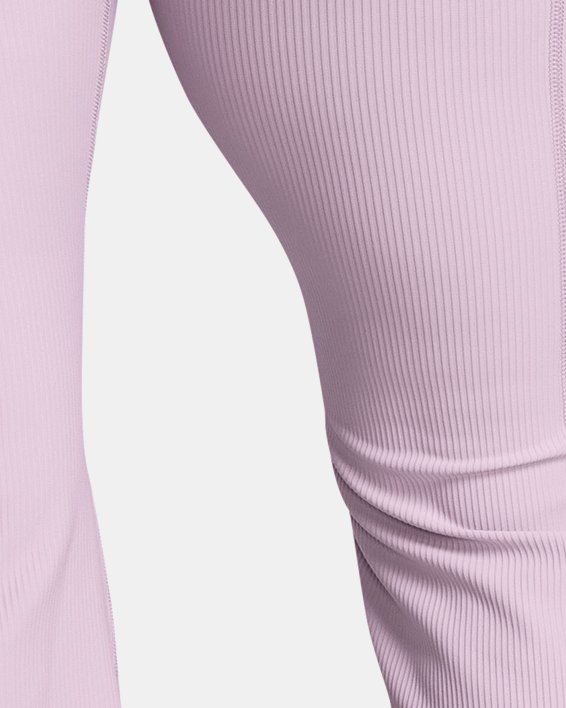 Women's UA Meridian Rib Crop Flare Pants, Purple, pdpMainDesktop image number 1