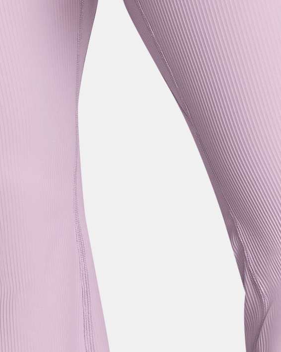 Women's UA Meridian Rib Crop Flare Pants, Purple, pdpMainDesktop image number 0