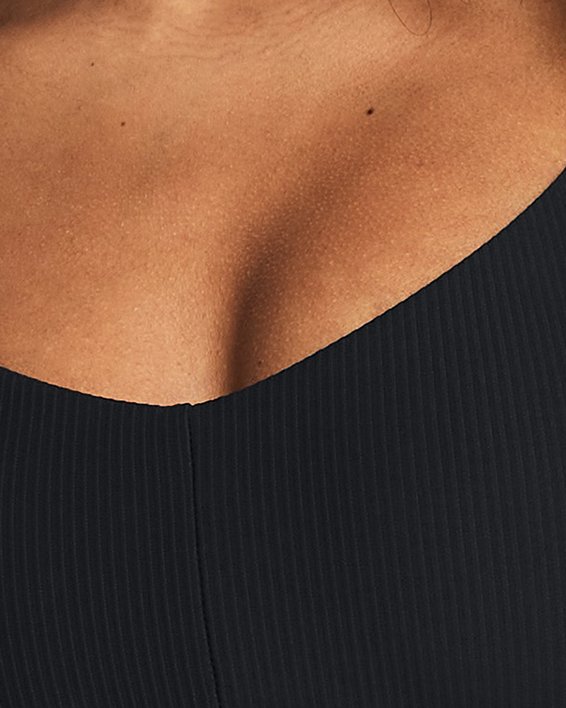 UA Meridian geripptes Bralette für Damen, Black, pdpMainDesktop image number 0