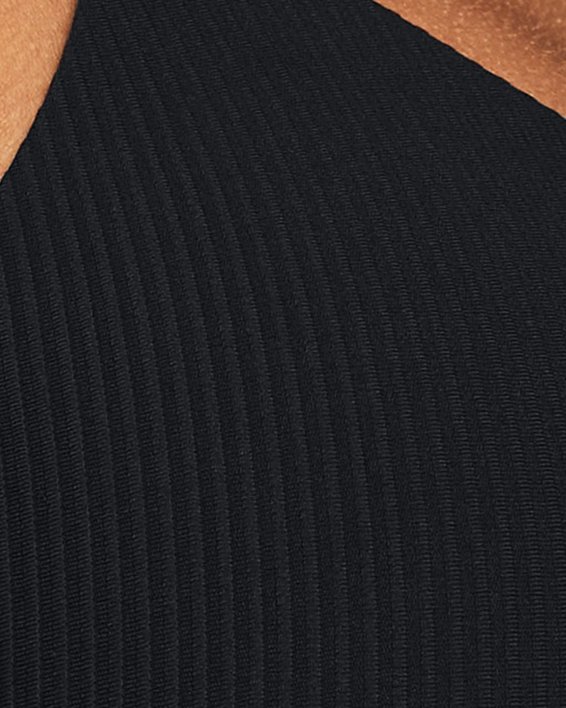 UA Meridian geripptes Bralette für Damen, Black, pdpMainDesktop image number 6