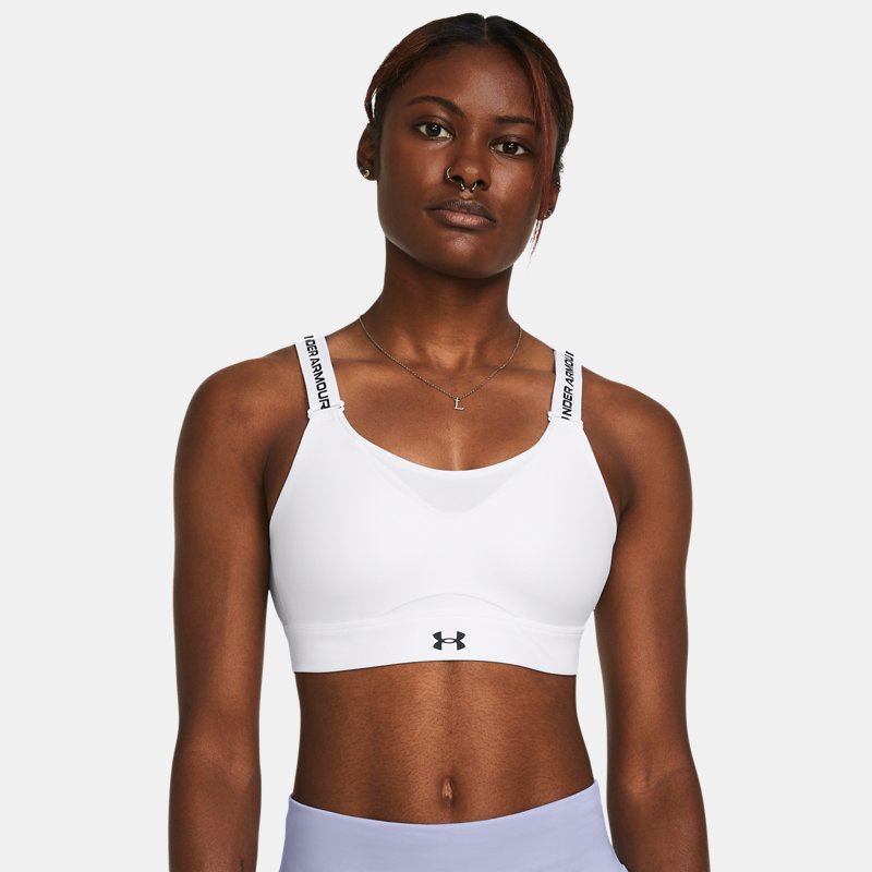 Image of Under Armour Women's Under Armour Infinity 2.0 High Sports Bra White / Black S A-C