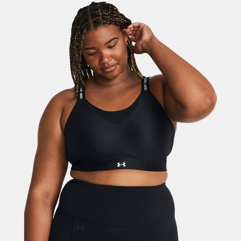 Image of Under Armour Women's Under Armour Infinity 2.0 High Sports Bra Black / White 1X D-DD