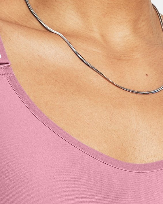 Women's UA Infinity 2.0 Mid Sports Bra in Pink image number 0