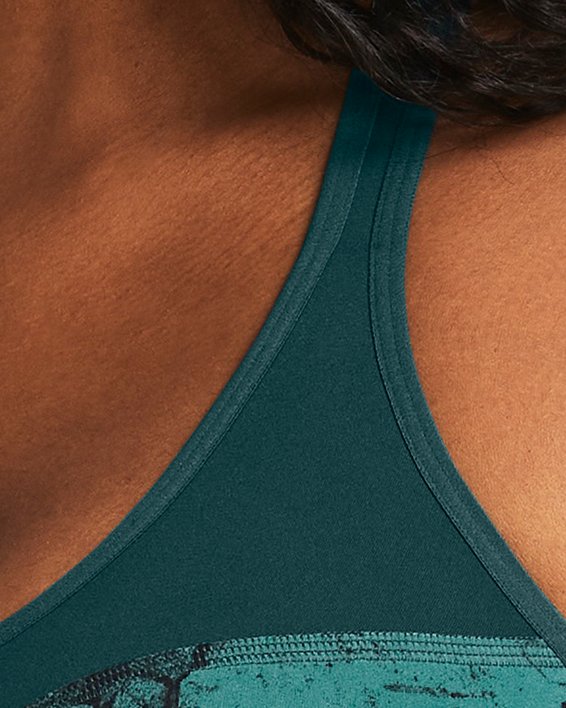Women's Project Rock Infinity Let's Go LL Printed Bra in Green image number 2