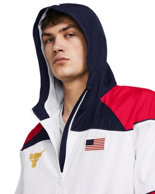 Project Rock Woven Red, White & Blue Men's Jacket | Under Armour
