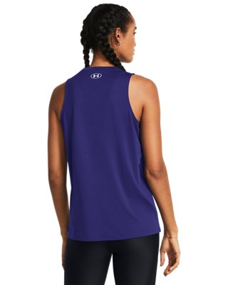 Playera sin mangas UA Tech&trade; Split Logo para mujer, Blue, pdpMainDesktop image number 1