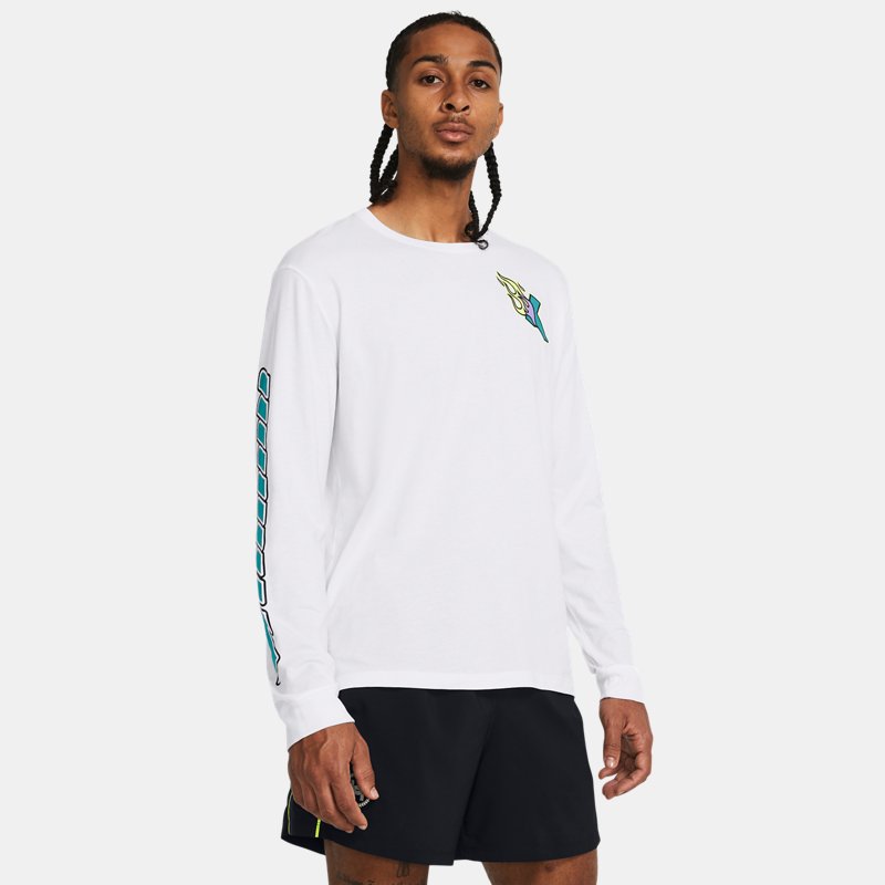 Men's Under Armour Launch Long Sleeve White / Circuit Teal L