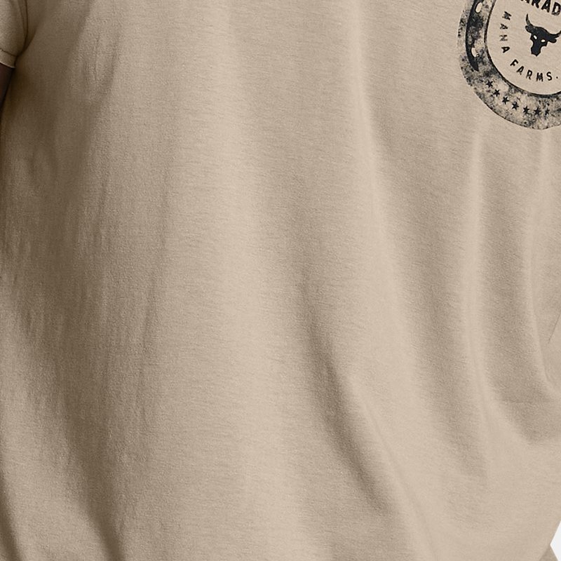 Under Armour Project Rock Balance T-Shirt mit Flügelärmeln für Herren Timberwolf Taupe / Schwarz XS