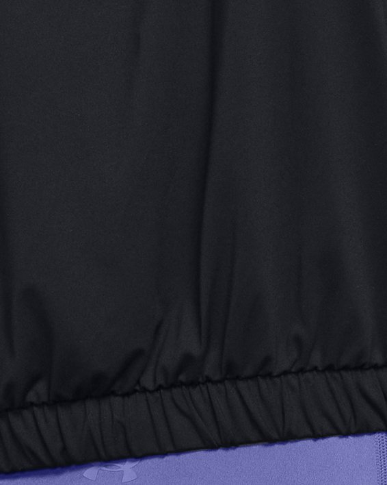 Women's UA Meridian Bubble Hem Crop Short Sleeve in Black image number 1