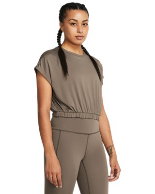 Women's UA Meridian Bubble Hem Crop Short Sleeve