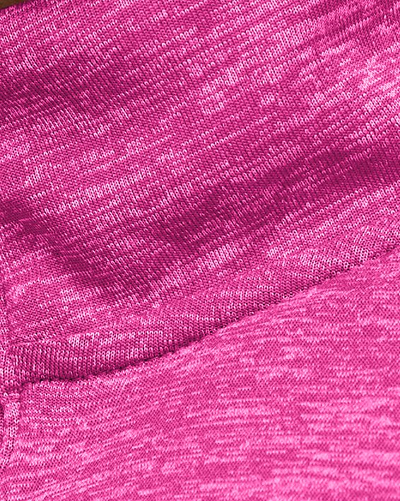 Damesshirt UA Tech™ Twist met korte rits, Pink, pdpMainDesktop image number 2