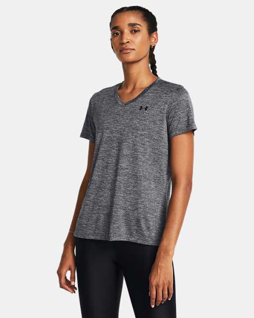 Damesshirt UA Tech™ Twist V-Neck met korte mouwen Damesshirt UA Tech™ Twist V-Neck met korte mouwen